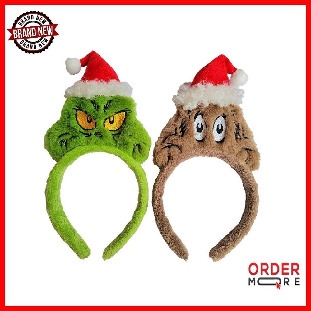 Dr. Seuss Grinch Christmas Headband 2-Pack for Women Teens